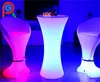 리그르바 공장 LED 원형 빛나는 칵테일 테이블 LED 플라스틱 테이블