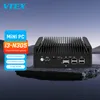 Günstiger Win Dows Mini Desktop Computer mit eingebautem lüfterlosem Computer, lüfterloser eingebetteter Box, industrieller Mini-PC mit 6xrj45