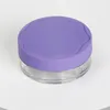 Contenitore cosmetico nero mini, contenitore viola, polvere fissante libera, design unico, custodia per cipria compatta, polvere libera