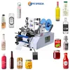 Halbautomatische tragbare runde Flaschenetikettiermaschine mit Datumsdruckmaschine