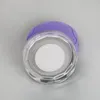 Contenitore cosmetico nero mini, contenitore viola, polvere fissante libera, design unico, custodia per cipria compatta, polvere libera