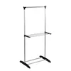 Edelstahl Wäschetrockner Kleider Einzelstange Bekleidungsdisplay Rack Kleiderspeicher Rack