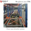 Sistema de Armazenamento Automático de Racks de Design Industrial de Rack de Shuttle Inteligente Tamanho Racks Racking de Shuttle Quatro Vias para Armazenamento em Câmaras Frias