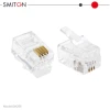 4 Broche Rj-9 Connecteur Modulaire 4p4c Rj9 Prise Modulaire pour Câble Téléphonique