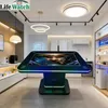 Android-Betriebssystem mit WLAN LAN USB kabelloses Laden LED-Lichtleiste 55-Inch kabelloses Laden LCD interaktiver Touch-Tischbildschirm