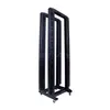 42U 19 Zoll Offenes Rack 4 Pfosten Server Rack Doppeltes Offenes Gestell Netzwerkgeräte Rack Schrank Verstellbare Tiefe Stahl Rack mit Rollen