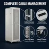 コンピュータールーム用19インチ調整可能プロファイルレール付き高剛性サーバーラック