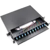 19 Rack de Polegadas Mount12 24 48 Caixa de Terminal de Carregamento de Porta Painel de Patch de Fibra Óptica