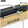ไฟเบอร์ออปติก RJ45 แพทช์แพนล 24 พอร์ต CAT6 ยูทีพี เอสทีพี โอดีเอฟ การกระจายทองแดง เฟรม ราวโมดูล การจัดการสายเคเบิล 1u