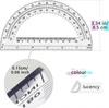 180 도 6 인치 플라스틱 기하학 세트 자 각도기 수학 각도기 학교용 수학