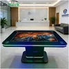 65-Inch แอนดรอยด์ วินโดวส์ LCD โต๊ะสัมผัสอัจฉริยะสำหรับเกม โต๊ะกาแฟควบคุมพร้อมโมดูล NFC สถานีชาร์จพลังงาน โมดูลกล้อง