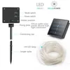 100 LED Solar Seil Röhren Lichter