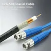 Kabel Koaksial Seri Rg Panjang Kustom Rg59 RG6 Rg11 Rg57 Rg58 Rg7 75ohm BNC Jantan ke Jantan Crimp Kabel Video