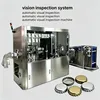 Bottle Cap Detection Equipment Cap Visual Inspection Machine with Auto Sort Reject Function Check Burr Flash Scratch Color Crack Irregular Cap Lip Defects