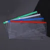 حقيبة مستندات مقاومة للماء مصنوعة من PVC مع زر، حقيبة ظرف مزودة بزر لإغلاق الملفات