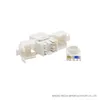 CAT6 ยูทีพี RJ45 โมดูลแจ็คคีย์สโตนแบบไม่ต้องใช้เครื่องมือ 8p8c โมดูลเครือข่ายยูทีพีแจ็คคีย์สโตน