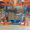Sistema di stoccaggio a scaffale a doppio profondo con carrello radio per pallet in acciaio freddo ad alta densità nel magazzino