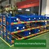 Rastrelliere in acciaio personalizzate per fabbrica, rastrelliere industriali per magazzino, rastrelliere per flusso di cartoni, rastrelliere metalliche regolabili