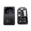 10A 250V ACロッカースイッチ 3 ピン IEC320 C14 インレットモジュールプラグヒューズ