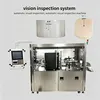 Bottle Cap Detection Equipment Cap Visual Inspection Machine with Auto Sort Reject Function Check Burr Flash Scratch Color Crack Irregular Cap Lip Defects