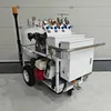 Macchina per marcatura a rivestimento DOT a due componenti spinta a mano con controller di programma intelligente, pannello di controllo umanizzato e sistema di velocità variabile continua