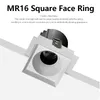 Halolite quadratischer randloser verstellbarer MR16-Modulfrontring für eingebettete LED-Lampe