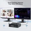 Hystou Fabrika Kullanım Otomasyon Verisi Çok Fonksiyonlu Dayanıklı DDR4 3displays 2LAN 8USB Bilgisayar Gömülü Endüstriyel Mini PC