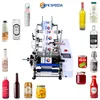 Halbautomatische tragbare runde Flaschenetikettiermaschine mit Datumsdruckmaschine