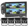 Cámara de reversa del sistema de monitor Quad DVR de alta definición de 9 pulgadas para camiones