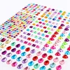 Mehrfarbige selbstklebende 3D Kristall-Rhinestone-Acryl-Farbdiamant-Aufkleber Rhinestone-Aufkleber