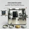 Bottle Cap Detection Equipment Cap Visual Inspection Machine with Auto Sort Reject Function Check Burr Flash Scratch Color Crack Irregular Cap Lip Defects