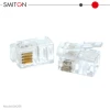 4 Broche Rj-9 Connecteur Modulaire 4p4c Rj9 Prise Modulaire pour Câble Téléphonique