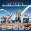 Intelligente hoge snelheid automatische label jet codering terugwinding machine label film tape terugwinding datum codering machine