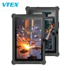 Tablet PC Tangguh 10.1 Inci NFC RJ45 Modul Sidik Jari Modul RFID Frekuensi Ultra Tinggi Pemindaian Kode QR Basis Pengisian Daya Tangguh