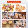 Macchina automatica per il confezionamento di alimenti per biscotti, pasticcini e pane / Macchina automatica per il confezionamento con linea di impilamento e smistamento