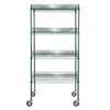 Rak Pengering Epoksi Peralatan Dapur 4-Shelf dengan Roda