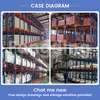 Sistem Rak Racking Semi Otomatis Radio Shuttle Pallet untuk Penyimpanan Gudang Rak Shuttle Gudang Otomatis Empat Arah