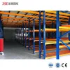 Rak Gudang Racking Masuk Racking Kereta Otomatis Rak Penyimpanan Multi Mendukung Mezanin