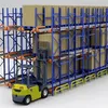 Sistema de estanterías automatizado, almacén con transelevador, estanterías de alta tecnología, transelevador de radio, estanterías para palets