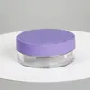 Contenitore cosmetico nero mini, contenitore viola, polvere fissante libera, design unico, custodia per cipria compatta, polvere libera