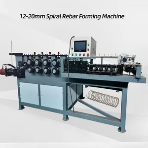 CNC Spring Rib Forming Machine 14-22mm Fully Automatic Spiral Rebar Bending Machine with CE