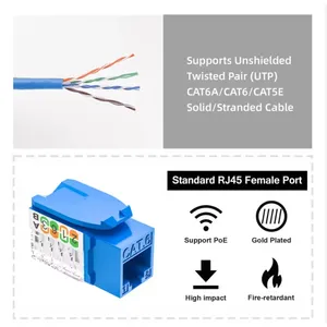 ODM Cat5e CAT6 UTP Modular Network RJ45 Plug Network Module Keystone Jack