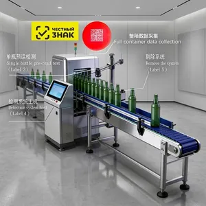 Full-Automatic Packaging Line Inspection System 1d/2D Code Reading, Label Verification, Reject Mechanism, Wrapping, Serialization & Track and Trace