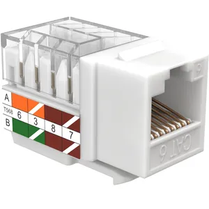 Shielded Unshielded CAT6A RJ45 Keystone Module for Structured Cabling Jack