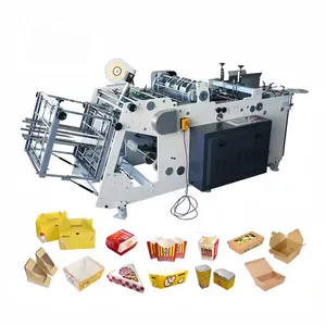 Automatic Take Away Fast Food Container Maker Cake Burger Box Forming Machine Disposable Paper Lunch Box Making Machine