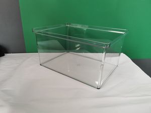 Transparent Rectangular Storage Box for Retail Food Display