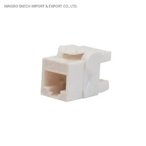 UTP CAT6 Keystone Jack 180 Degree RJ45 Keystone Jack Network Keystone Jack RJ45 Module with Dustproof Cover