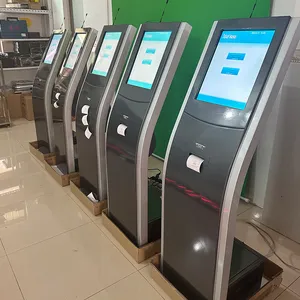 Vertical 17 Inch Bank Counter LED Display Intelligent Ticket Dispenser Queue Management System