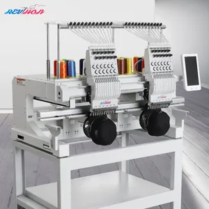 High Quality 2 Head 15 Colors Multi Function Automatic Computerized Embroidery Machine