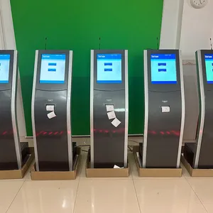 Vertical 17 Inch Bank Counter LED Display Intelligent Ticket Dispenser Queue Management System